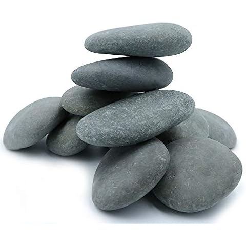 Koltose by Mash Ultra Large River Rocks for Painting 10 Extra Big Rocks, 8.5 CM - 12.5CM Flat Smooth Stones, 6 KG. of Craft Rocks for Rock Painting, Kindness Stones Cover