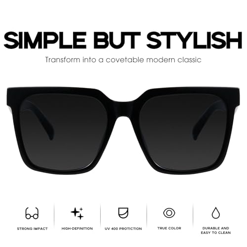 mosanana Oversized Square Sunglasses for Women Simple Trendy Style MS519172