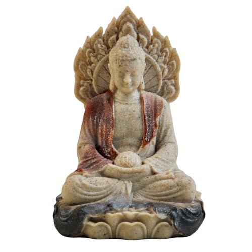 Estatua de Buda Shakyamuni en Resina Pintada a Mano