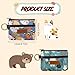 Energather Cute Coin Purse, PU Leather Coin Pouch Coin Purse Pouch with Lovely Cartoon Print, Change Purse with Key Chain, Portable Coin Holder Pouch with Zippers for Lipstick, Key (blue)