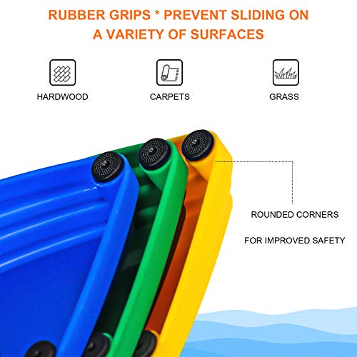 Iroo Balance Stepping Stones For Kids, Non-Slip Colorful Stones Toys For Coordination And Gross Motor Development Play Indoor And Outdoor, Unique Gifts For Boys Girls [Up To 220 Pounds] (6Pcs) #TOP3