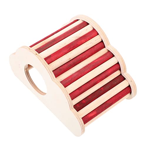 LEDMOMO チンチラハウス ハムスターの休憩所 干し草 パーティー 小さなペットの睡眠小屋 ハムスターの寝具 hamster cage ハシゴ ハムスターの供給 家庭用ハムスターの隠れ家 木製