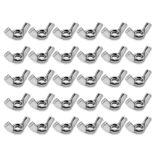 30 Pcs 5/16"-18 Wing Nuts, Stainless Steel Butterfly Wing Nuts