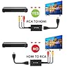 uhddadi adattatore RCA a HDMI, Convertitore AV a HDMI, convertitore video audio composito AV CVBS che supporta 1080P per PS2/PS3/ STB/Xbox VHS/VCR/lettori DVD Blu-Ray #4