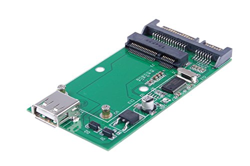 KNACRO Mini PCIe mSATA SSD to 2.5" SATA and USB 2.0 Adapter Card Dual Interface