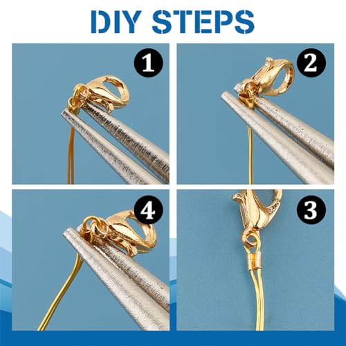 PH PandaHall Crimp Tube Beads, 3000 Pcs 1.5mm 2mm Brass Tube Crimp End Spacer Beads Cord End Caps Loose Stopper Bead for Earring Necklace Pendant DIY Jewelry Gift Making, Golden/Silver/Platinum by PH PandaHall - Used condition - Image 4
