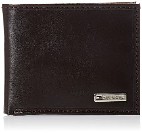 Tommy Hilfiger Leather Men s Multi-Card Passcase Bifold Wallet with Removable Card Holder