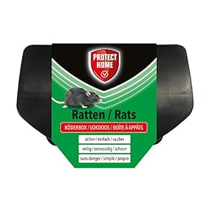 PROTECT HOME lokdoos voor rattengift, veilige verspreiding van rattenaas, zwart