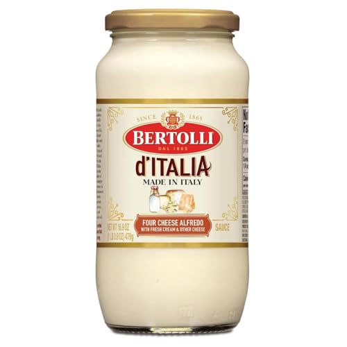 Bertolli d'Italia Four Cheese Alfredo Sauce, Italian Spaghetti Sauce, 16.9 oz