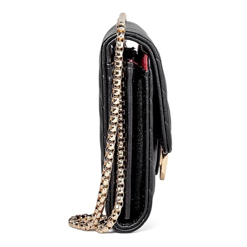 Image of YAZEKOUS Crossbody Bags Small Purse for Women Leather Phone Clutch Purses | Crossbody Purses with Card Slots Chain, Mini Sling Shoulder Cross Body Bag, Vegan Leather Phone Wallet Travel Outdoor Daily