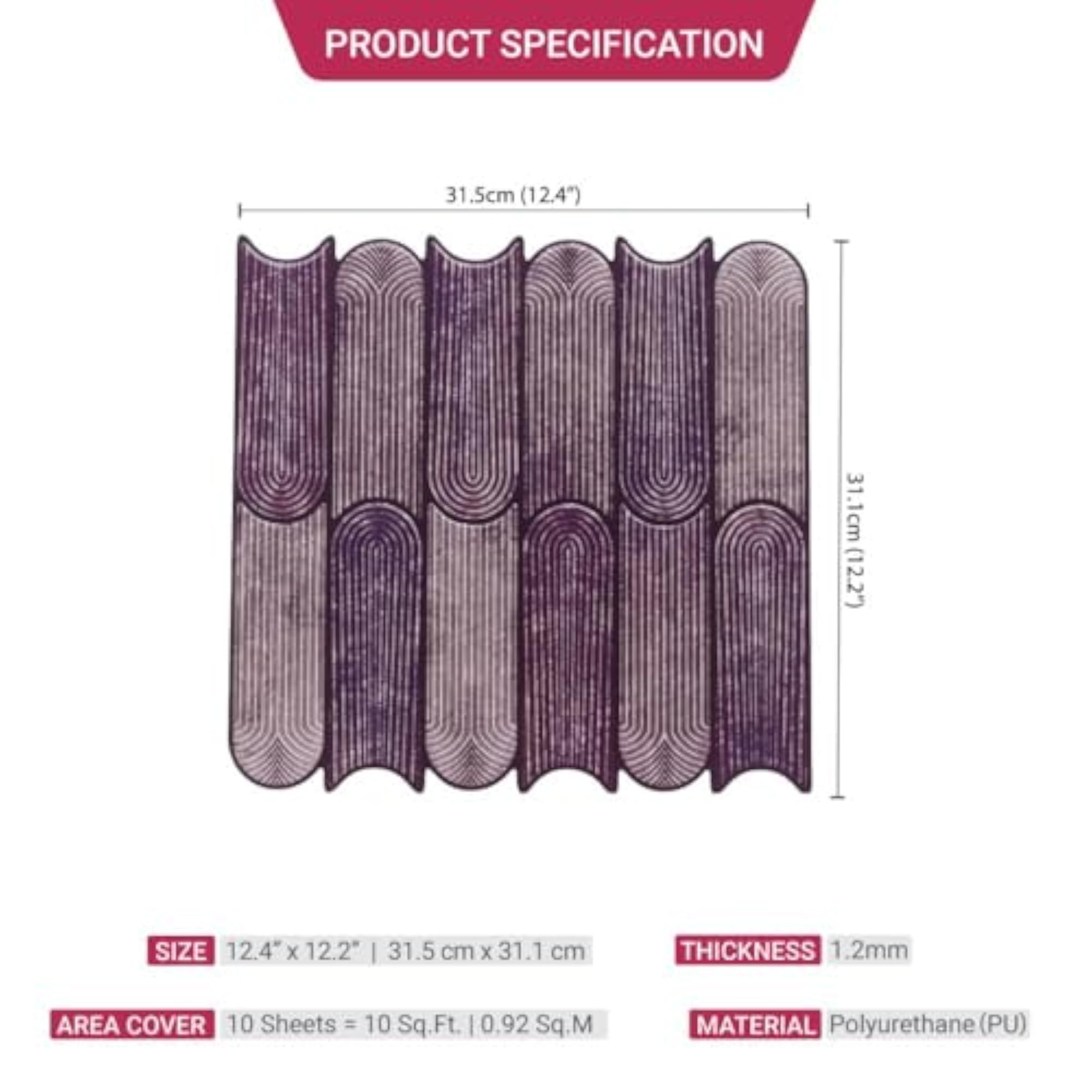 3D Teal & Purple Peel & Stick Tiles, Easy DIY Backsplash