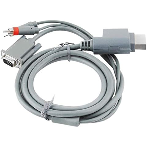 ISO TRADE Xbox 360 VGA Kabel HDTV AV-Kabel Audio Konsole Beamer TV PC Monitor Cinch 444 Cover