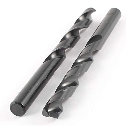 Aexit 2 Pcs Tool Holder 11mm Straight Drill Hole Split Point Tip HSS High Speed Steel Twist Drill Bit Model:62as176qo444