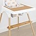 Yeah Baby Goods Adjustable IKEA High Chair Footrest (Bamboo) - Attachable IKEA Antilop Highchair Footrest for Safer Mealtimes