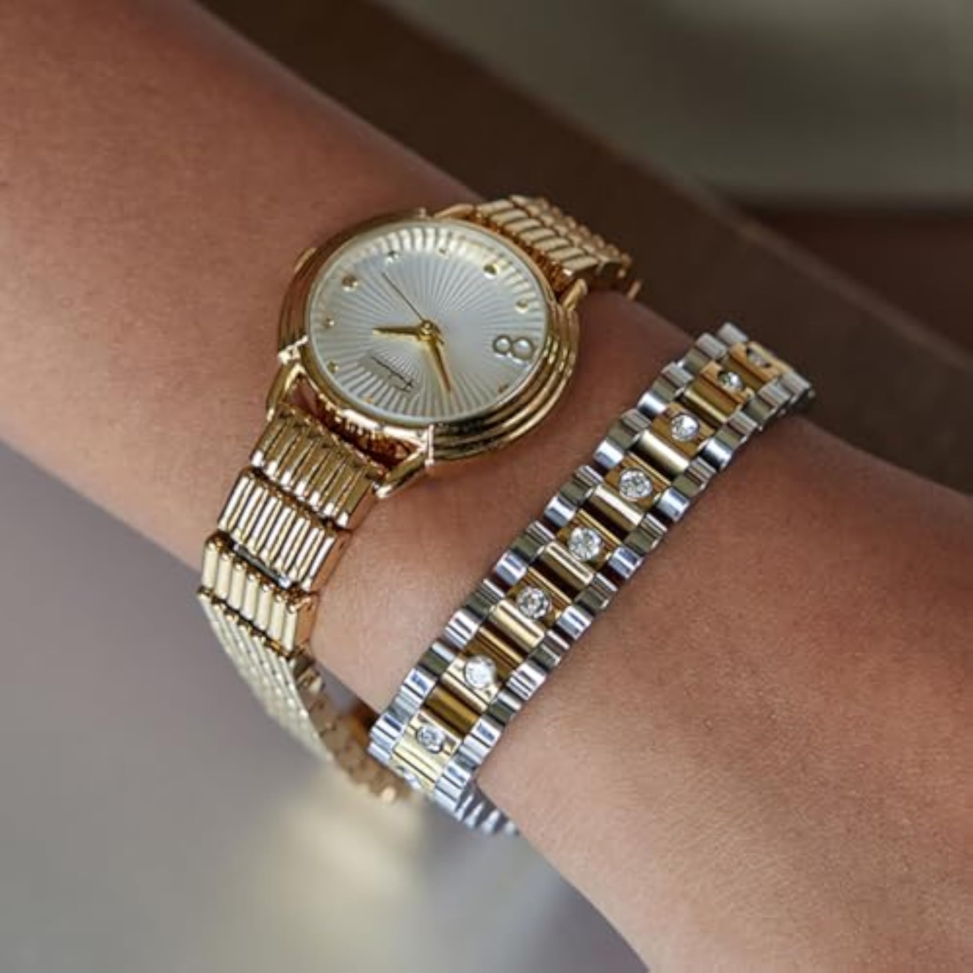 Luxury Multicolor Crystal Link Bracelet for Women