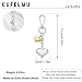 CUFELMU Heart Keychain for Women, Bagcharm Keyrings Fashion Purse Accessory