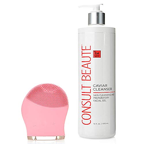 Consult Beaute Multi Speed Sonic Cleansing Tool w/Caviar Cleanser PINK