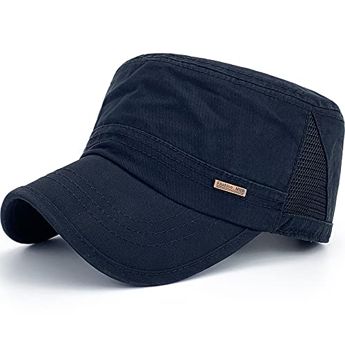 Redsharks Men Women Vintage Distressed Washed Cotton Twill Cadet Army Cap Adjustable Military Hat Flat Top Baseball Cap #TOP5