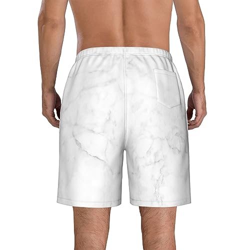 HILLBACK California Republic Can Los Angeles Gifts Mens Swim Trunks Quick Dry Swimwear Pockets Swim Shorts with Mesh Lining White-2XL4