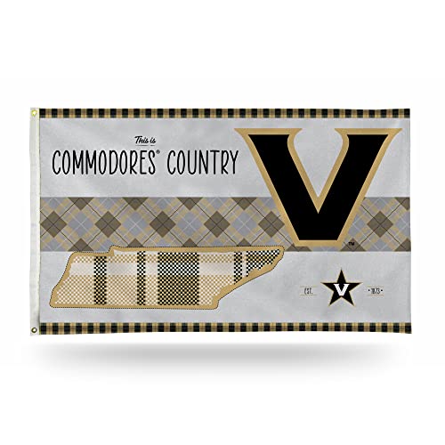 Rico Industries NCAA Vanderbilt Commodores This is Commodores Country 3' x 5' Banner Flag Single Sided - Indoor or Outdoor - Home Décor