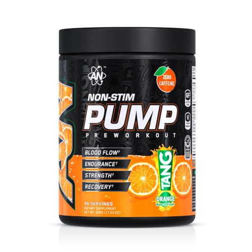 Image of All Black Everything Non Stim Pre-Workout | Preworkout Energy Drink Mix | Caffeine Free | Creatine, Beta Alanine & Citrulline | Energy Supplement for Men & Women | Tang Orange | 40 Servings