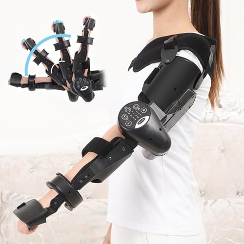 LHQYA Dispositivo De Rehabilitación De Brazo, Dispositivo De Entrenamiento para La Rehabilitación De La Articulación del Codo con Control Remoto, Flexión Y Extensión De 110°, Extensión De 0°