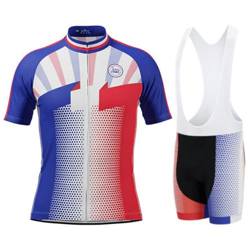 KINTPP Conjunto de Ciclismo Hombre Maillot Manga Corta Ciclismo Hombre Verano Traje Ciclismo Hombre Ropa Ciclista MTB Verano