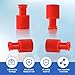 Hynec Luer Stopper Red Closing Cones, 100-Pack, EO-Sterilized Luer Lock Caps – Combination Dual Function for Male/Female Connectors