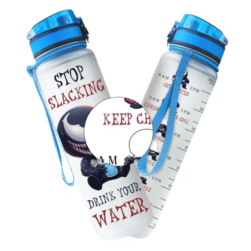 GEPOSTORE Monster Water Bottle 32oz, Funny Cartoon Comic Gift