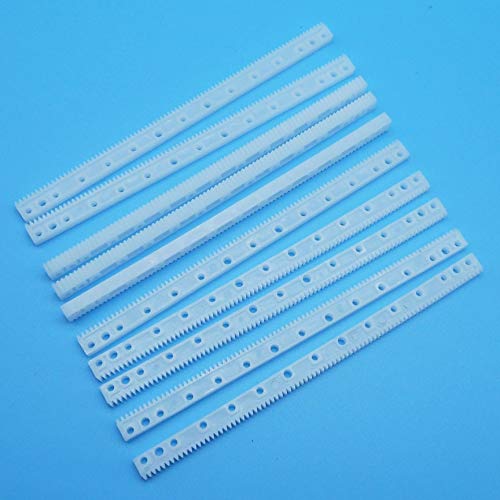 L-MEIQUN, 10pcs 125MM plástico Engranaje de Cremallera Piñón sincrónicos de Juguetes de Ruedas Accesorios 83 Dientes de Engranaje Bar (tamaño : 83 Teeth 125mm)
