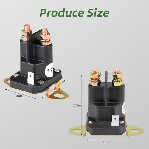 MaySpare Starter Solenoid para Husqvarna 539101714 Trombetta 854-1221-210 Bobcat John Deere Snapper MTD y Aplicaciones Universales 3 Terminales 12VDC miniatura 2