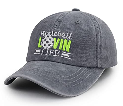 Gxaxyoupe Pickleball Life Baseball Cap for Men Women, Funny Dinking Gag Gifts, Adjustable Washed Cotton Embroidered Dink Responsibly Hat