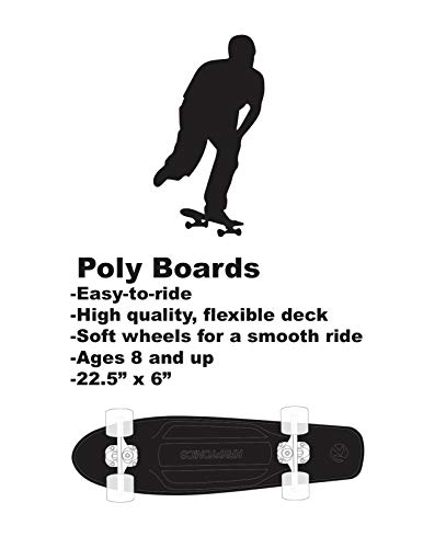 Kryptonics Original Torpedo 22.5 Inch Complete Skateboard - Black Pineapple #TOP1