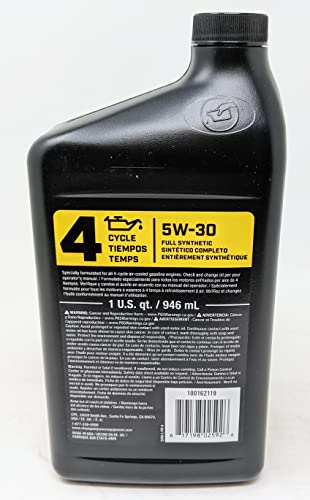 Champion 100162119 Full Synthetic Motor Oil 5W-30 Quart Bott...