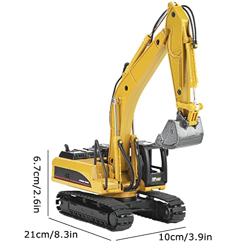 Excavatrice sur chenilles 1:50 de collection | Véhicule de construction durable alliage - 5