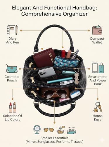 Image of Fostelo Women's Riverside Satchel Tote Handbag for Women | Ladies Purse | Stylish Shoulder Bag | Gift For Women