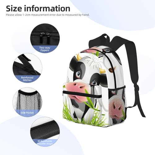 Sac à dos imprimé vache imperméable et décontracté pour le voyage - 4
