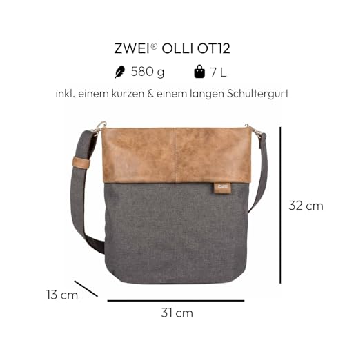 Zwei Olli Umhängetasche OT12, Graphit (Grau), -