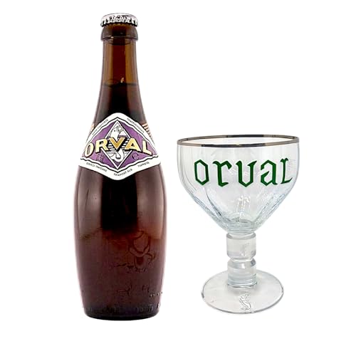 Orval - Bicchieri da collezione – 15 cl o 25 cl a scelta – Incisione della parola Orval in colore verde – Trota di Orval incisa, edizione speciale – Vetro Orval – Orval verde (15 CL)