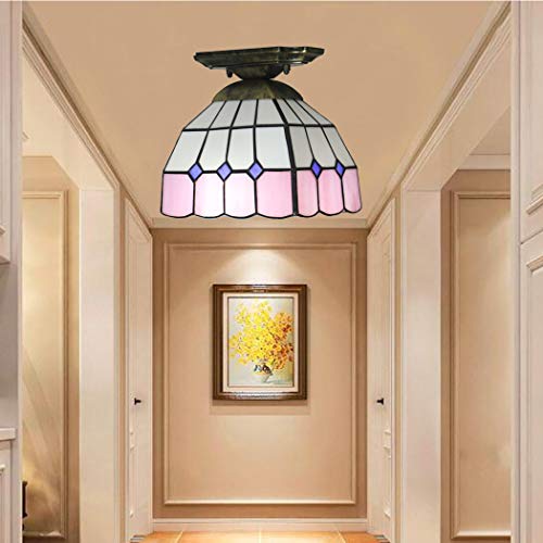 Lampe plafond vintage jaune luminaire rectangulaire 7 pouces eclairage - 6