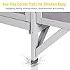 Aivituvin Chicken Coop with Nesting Box and Stand, Outdoor Elevated Hen House Wooden Poultry Coops with Weatherproof Asphalt Roof, Leakproof Pull-Out Tray for 2-3 Chickens, Ducks (Grey-S)