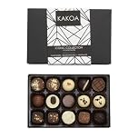 Kakoa Iconic Vegan Chocolate Selection Box - 15 Chocs | Brownie, Coffee, Caramel, Liqueur | Plant Based Luxury Chocolates For Special Occasions | Gifts for Vegans, Vegetarian, Dairy Free Diets