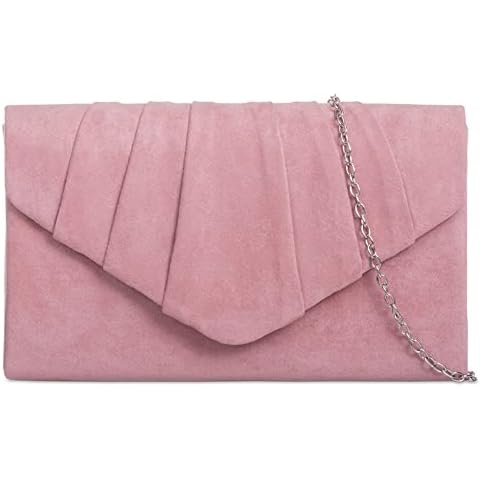 fi9® Dusky Pink Suede Evening Clutch Cover