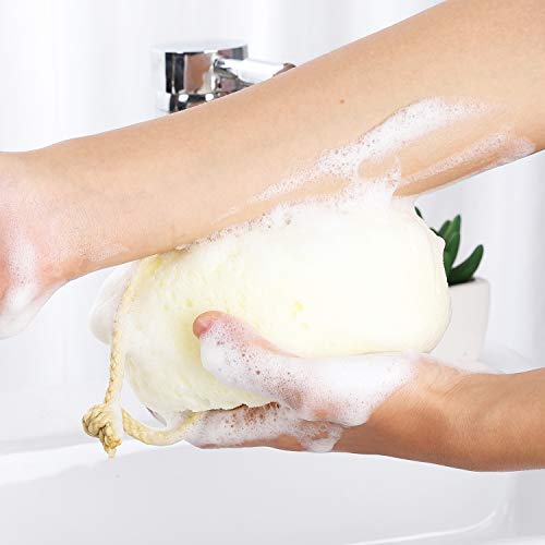 Kecuco 3 Pcs Bath Sponge For Women, Men, Teenager, Body Wash Sponges Loofah Body Scrubber thumb #3