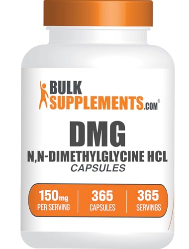 BulkSupplements.com DMG HCl Capsules - N N-Dimethylglycine HCl Glycine Supplements - Gluten Free 1 Capsule per Serving (150mg) 365 Count (Pack of 1)