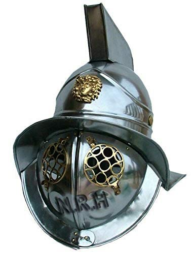Medieval silver Gladiator Helmet 18 Gauge Steel Halloween costume gift item