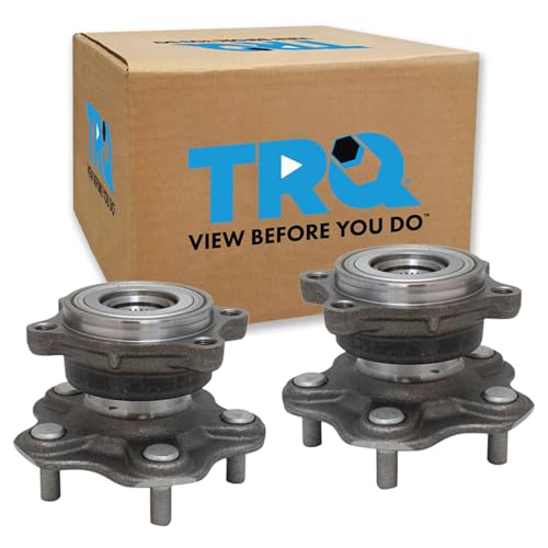 TRQ Rear Driver and Passenger Side Wheel Bearing and Hub Assembly Set 2 Piece Compatible with 2003-2006 Infiniti G35 2007 G35 Coupe 2003-2009 Nissan 350Z