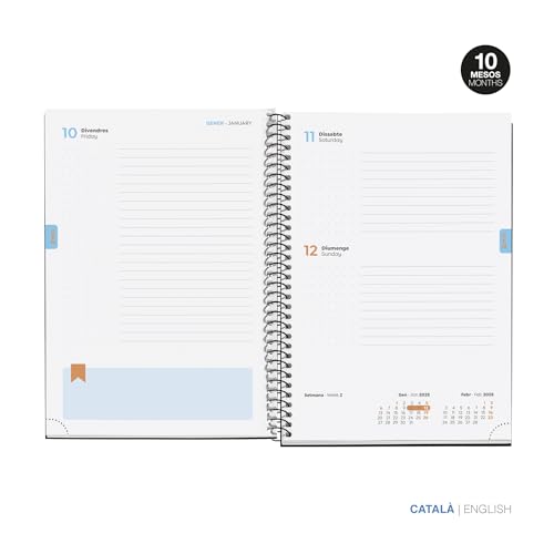 Miquelrius, School Diary 2024-2025, September 2024 to June 2025, Size 155 x 215 mm, Day Page, Lined Cardboard Cover - Image 2
