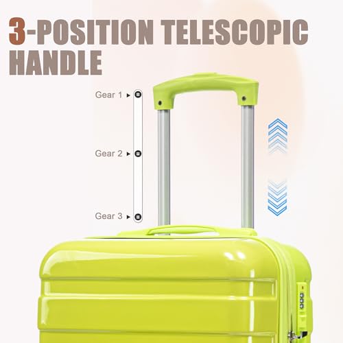 Image of Hardside Luggage, Lightweight Durable Suitcase with Spinner Wheels Transition Yellow