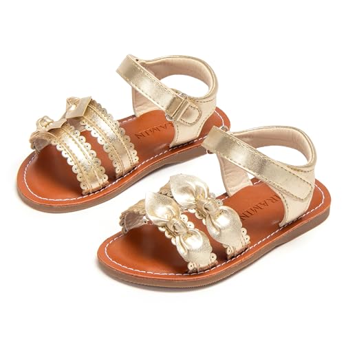 Image of PHIRAMIN Toddler Flower Girl Sandals - Girl Dress Shoes Toddler Little Kid Wedding Party